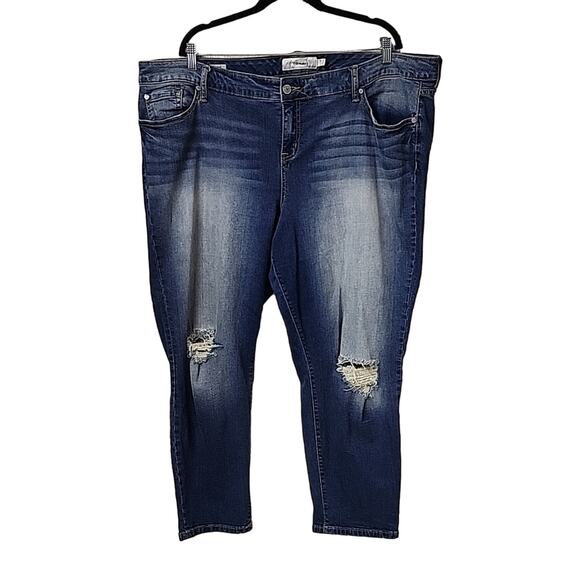 Torrid Ex Boyfriend Relaxed Distressed Jeans Womens Plus Size 22 - Picture 1 of 11